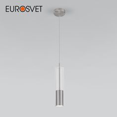 Подвесной светильник Eurosvet Solita 50249/1 никель с прозрачным стеклянным плафоном GU10