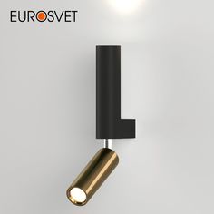Настенный светодиодный светильник спот Eurosvet Pitch 40020/1 LED черный, латунь 4200К 6W