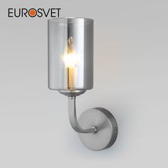 Бра Eurosvet Defi 60138/1 сатин-никель стеклянный плафон E14