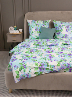 Комплект постельного белья Galtex 1.5спальный яблоневый цвет голубой