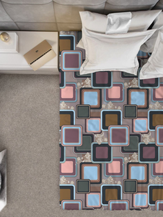 Простыня Галтекс евро 200х215 см. Комфорт Лабиринт васильковый Galtex