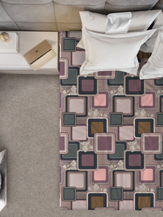 Простыня Галтекс 2-спальная 175х215 см. Комфорт Лабиринт коричневый Galtex