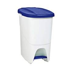Контейнер для мусора 40 л Denox Ecologic Pedalbin с педалью и синей крышкой