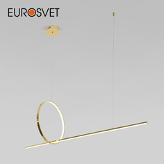 Подвесной светодиодный светильник Eurosvet Mist 90266/1 золото 4200 К 35.5 Вт