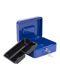 Шкатулка-сейф SAFEBURG Keeper-20 Blue Gloss металлический переносной ящик для денег