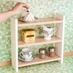 Полка-стеллаж настольная белая kvshelf