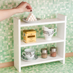 Полка-стеллаж настольная белая kvshelf