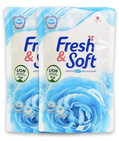 Гель для стирки LION Fresh&Soft Утренний Поцелуй концентрированный, 2 шт по 400 мл