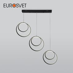 Подвесной светодиодный светильник на 3 кольца Eurosvet Flow 90308/3 67,6W 4200К