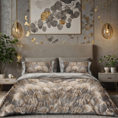 Комплект постельного белья BELLEHOME "Пальметта ", семейный, 100% хлопок, фланель