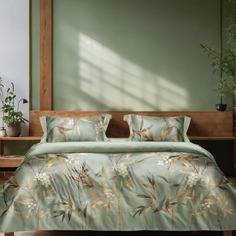Комплект постельного белья BELLEHOME "Суми-э ", евро, 100% хлопок, фланель