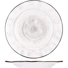 Тарелка мелкая Kunstwerk фарфор;D=228,H=20мм;серый, 2 шт