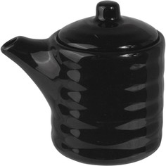 Соусник Kunstwerk бутылка 150мл, 65х65х89мм, фарфор, черный, 2 шт