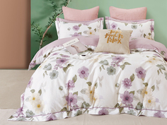 Комплект постельного белья Cleo Satin de Luxe Евро сатин, наволочки 50х70 и 70х70