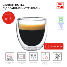 Стакан стеклянный для кофе и эспрессо с двойными стенками Hotel 80 мл 22702019 WLR