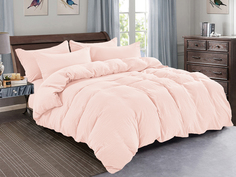 Однотонное постельное белье 1.5 спальное Cleo Pastel Symphony, наволочки 70х70