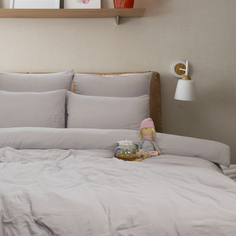 Однотонное постельное белье евро Cleo Pastel Symphony, наволочки 50х70 и 70х70