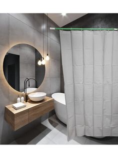 Штора для ванной комнаты 180х180 PEVA 60068 с кольцами Серый СТК