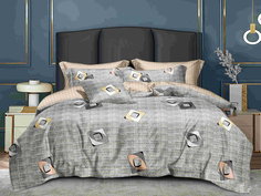 Постельное белье семейное Cleo Pure Cotton, поплин, наволочки 50x70 и 70x70