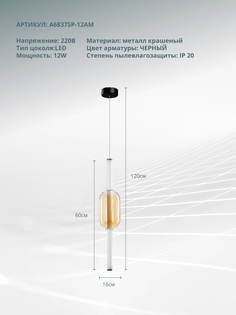Подвесной светильник Arte lamp RIGLA A6837SP-12AM