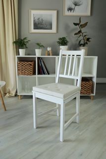 Подушка на стул Linen Way Юстина 40х42х4 из хлопка, светло-бежевый