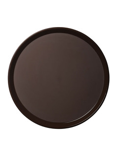 Поднос прорезиненный круглый Cambro Polytread пластиковый 28 см коричневый