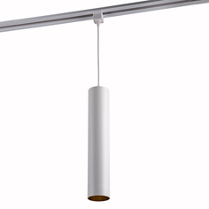Трековый светильник светодиодный Jazzway PTR 2310 10w 3000K WH на подвесе 1м