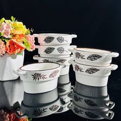 Набор 6 штук Салатник овальный Lenardi 14см, фарфор