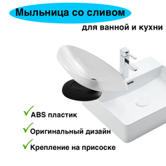 Мыльница пластиковая Karobas на присоске, прозрачный