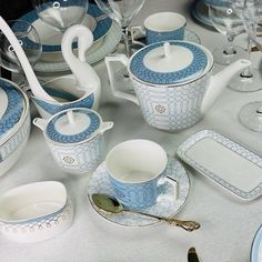 Чайный сервиз на 6 персон 16 предметов Lenardi Тиффани чайник, сахарница, чашки 250мл