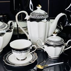 Чайный сервиз на 6 персон 14 предметов Lenardi Изольда чашки, чайник, блюдца, сахарница