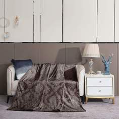 Плед Cleo Parma велсофт коричневый двуспальный 180x220