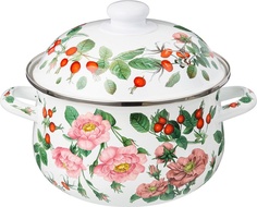 Кастрюля эмалированная Rosehip Tea Agness 28 л