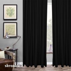 Шторы интерьерные Shtorkki бархат Black 150х266 см
