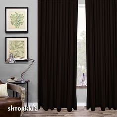 Шторы интерьерные Shtorkki бархат Brown 150х268 см