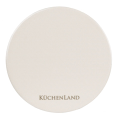 Подставка под кружку Kuchenland Minimalist 11 см, керамика/пробка, круглая, бежевая