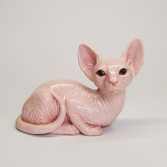 Статуэтка Искусственная реальность Мечтатель кошки сфинкс розовый