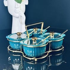 Набор для специй Lenardi 13 предметов баночки 150мл, ложки, подставка, фарфор