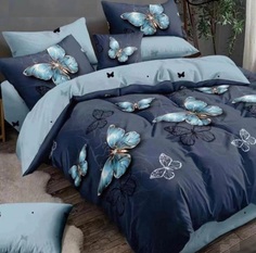 Комплект постельного белья KremlinTextile 1.5-спальное бабочки