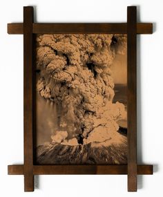 Картина BoomGift Вулкан, натуральная кожа