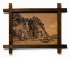 Картина BoomGift Гигантский Будда в Лэшане, натуральная кожа