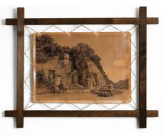 Картина BoomGift Гигантский Будда в Лэшане, натуральная кожа