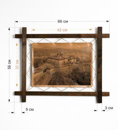 Картина BoomGift Замок Мацуяма, Япония, гравировка на натуральной коже