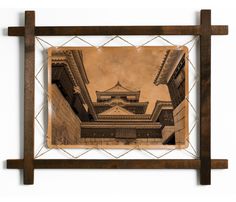 Картина BoomGift Замок Мацуяма, Япония, гравировка на натуральной коже