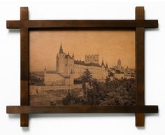Картина BoomGift Замок Алькасар в Сеговии, Испания, натуральная кожа