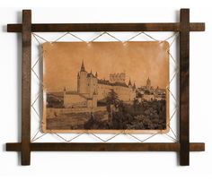 Картина BoomGift Замок Алькасар в Сеговии, Испания, натуральная кожа