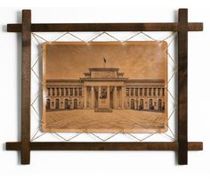 Картина BoomGift Музей Прадо, Испания, гравировка на натуральной коже