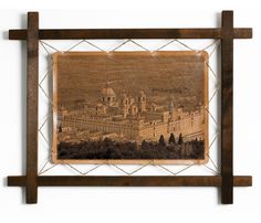 Картина BoomGift Эскориал, Испания, гравировка на натуральной коже