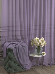 Тюль 1001 ШТОРА Сетка, 260x200 см, фиолетовый, для гостиной, спальни, кухни