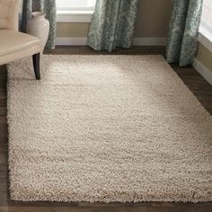 Ковер Белка Фьюжн Бело-бежевый 3 х 4 м мягкий, пушистый на пол для комнаты 42104_48123